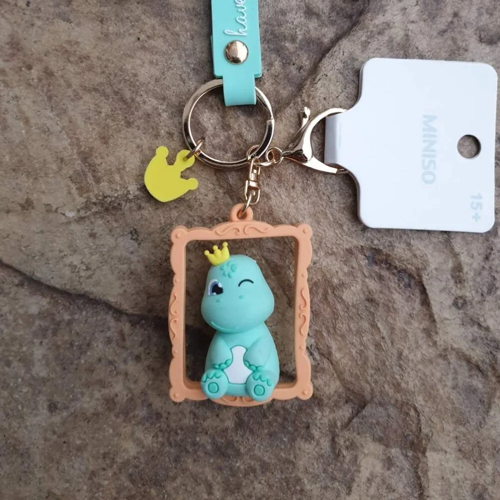 Dinosaur Key Chain Dino Key Ring Unisex Kids Women Handbag Backpack Accessory